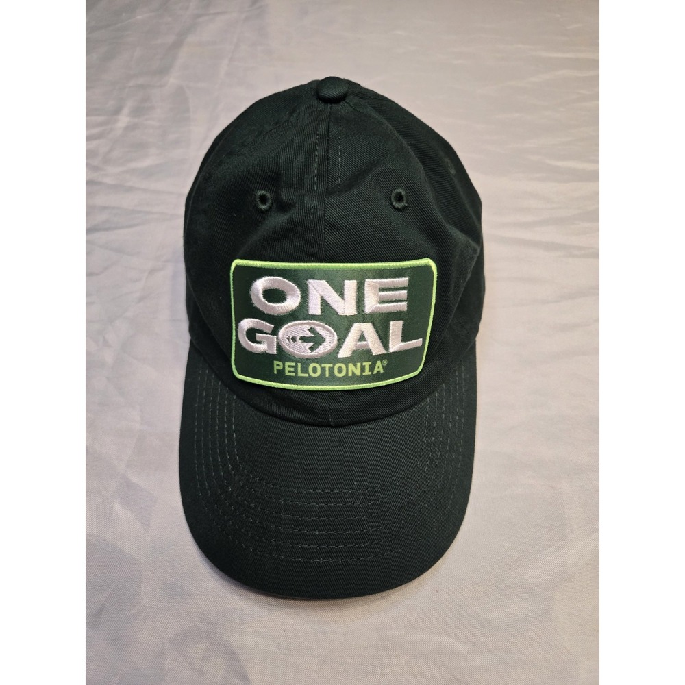 Pelotonia One Goal 100% Cotton Dark Green Hat Adjustable Cycling‎ Beat Cancer